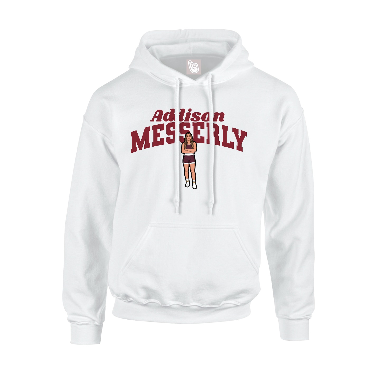 Hoodie — Signature Arch in White