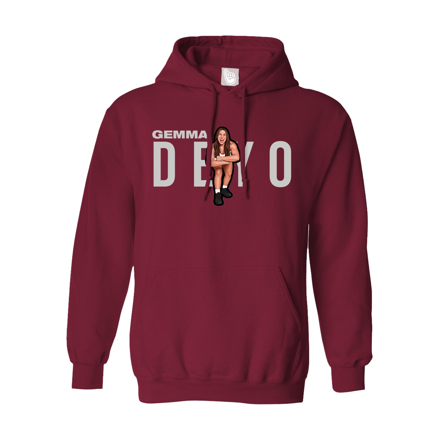 Hoodie — Player Name in Cardinal