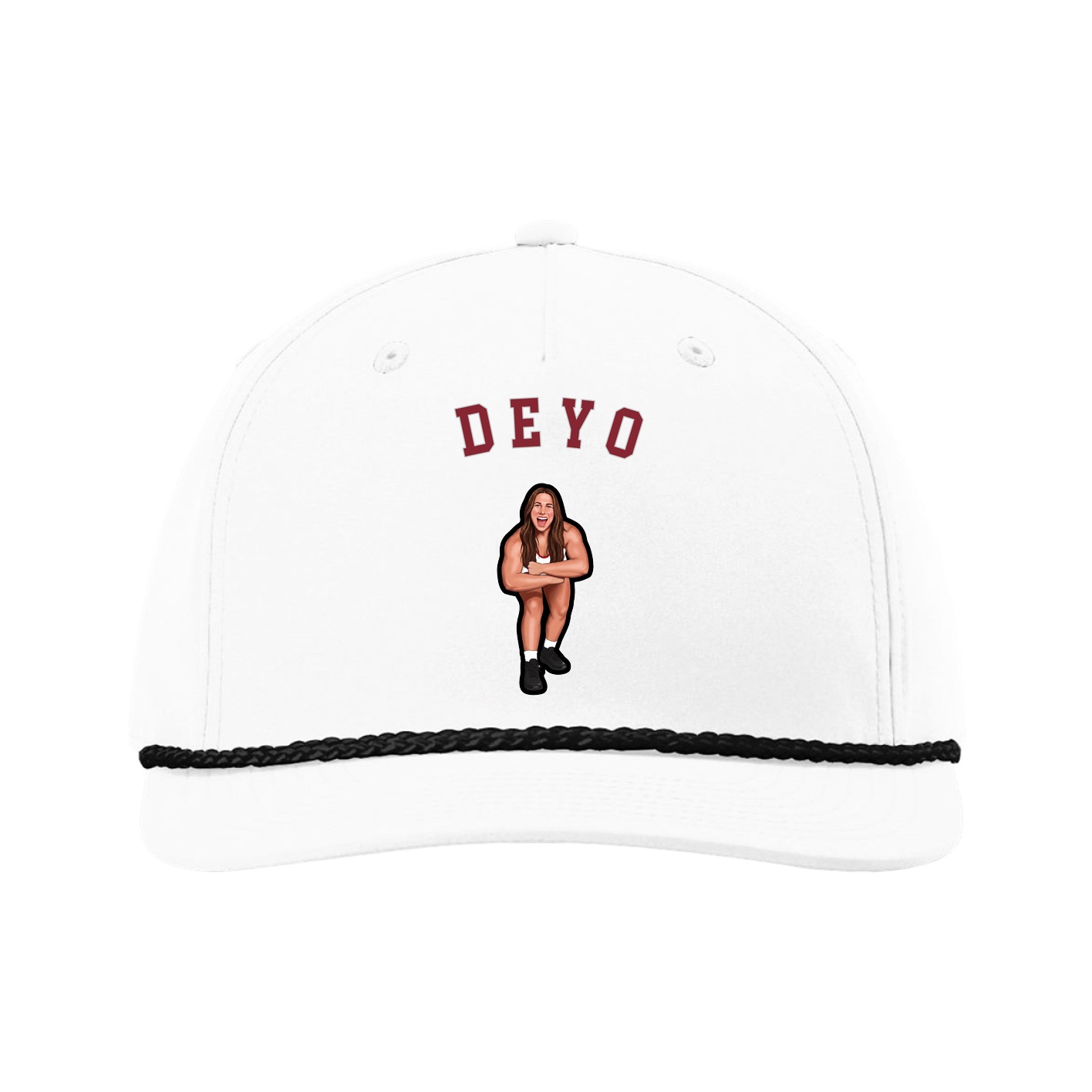 Five-Panel Classic Rope Cap — Shirsey Arch in White