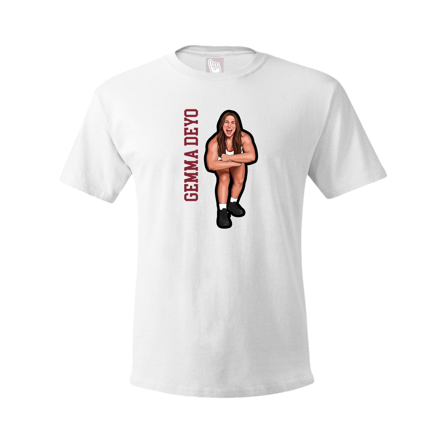 Youth Tee — Name Vertical in White