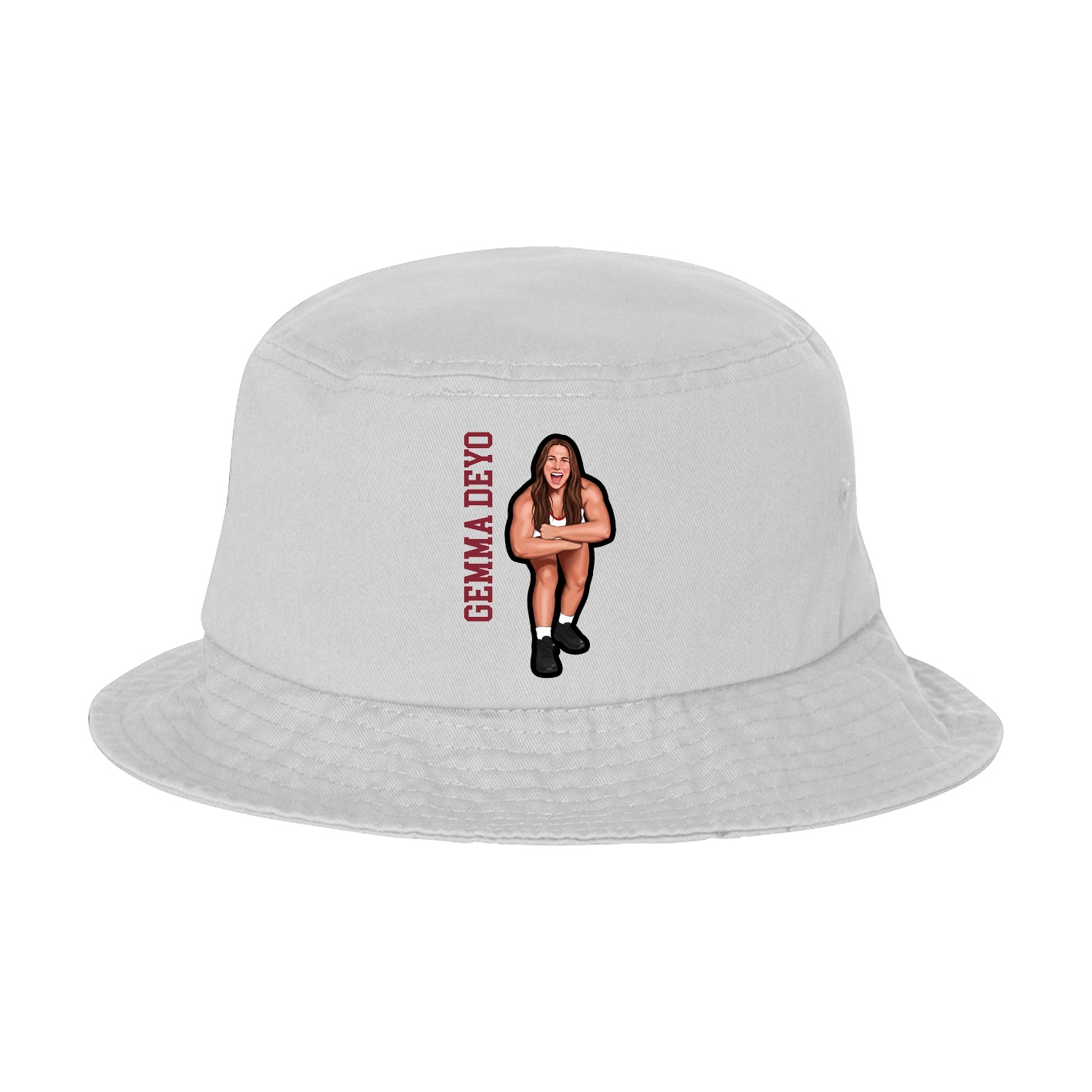 Bucket Cap — Name Vertical in White