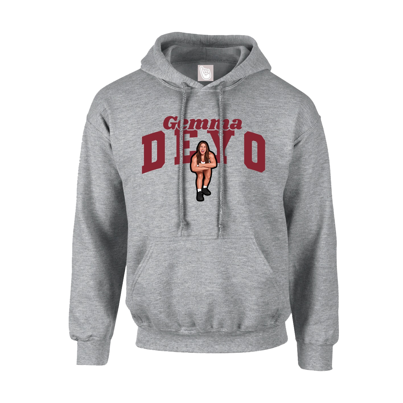 Youth Hoodie — Signature Arch in Grey