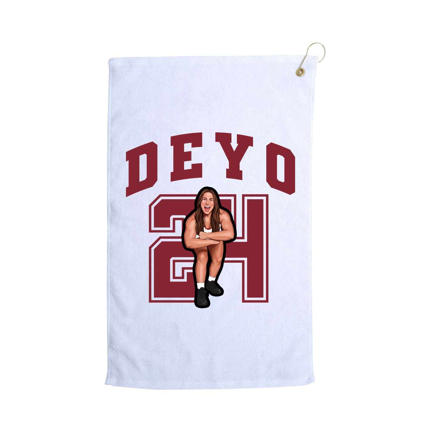 Golf Towel — Number in White