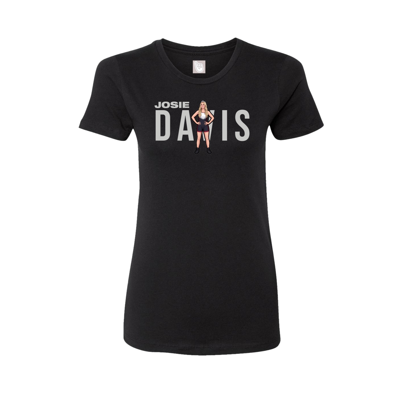 Fitted Women's Tee — Player Name in Black