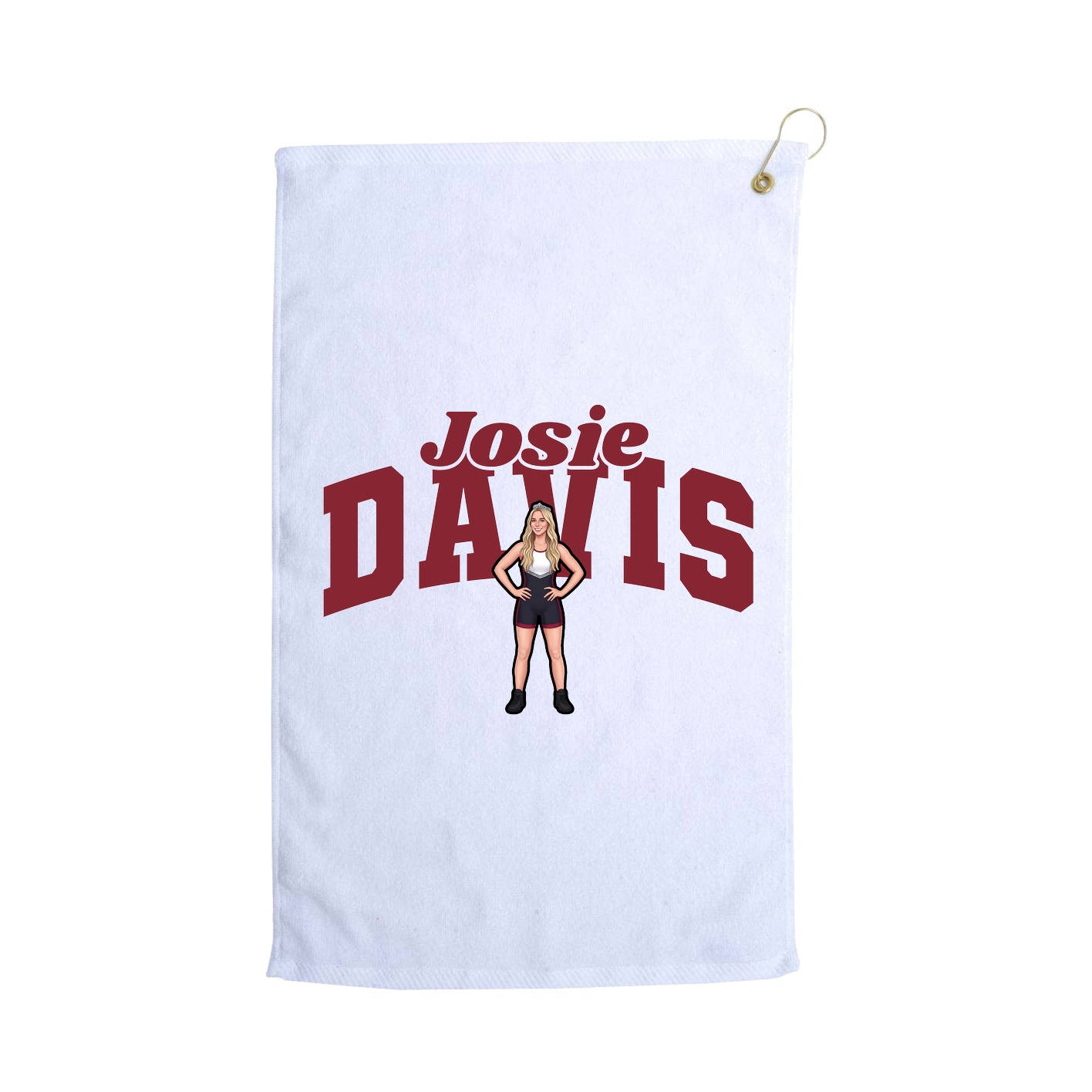 Golf Towel — Signature Arch in White