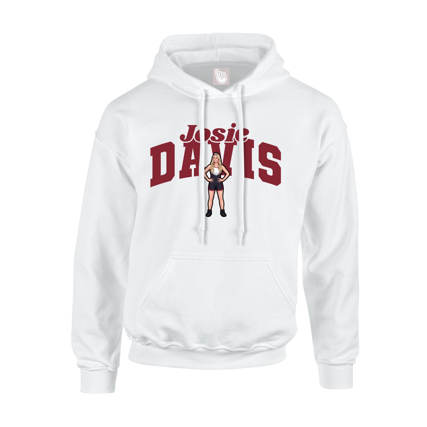 Hoodie — Signature Arch in White
