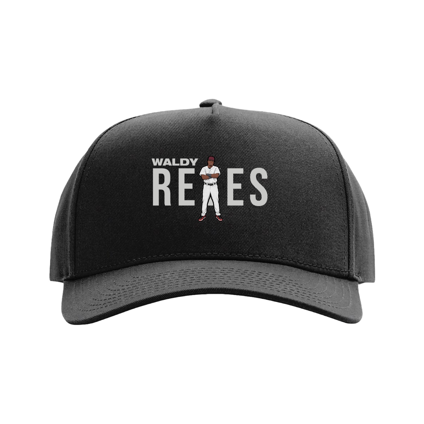 Full Fabric Five-Panel Champ Cap — Player Name in Black