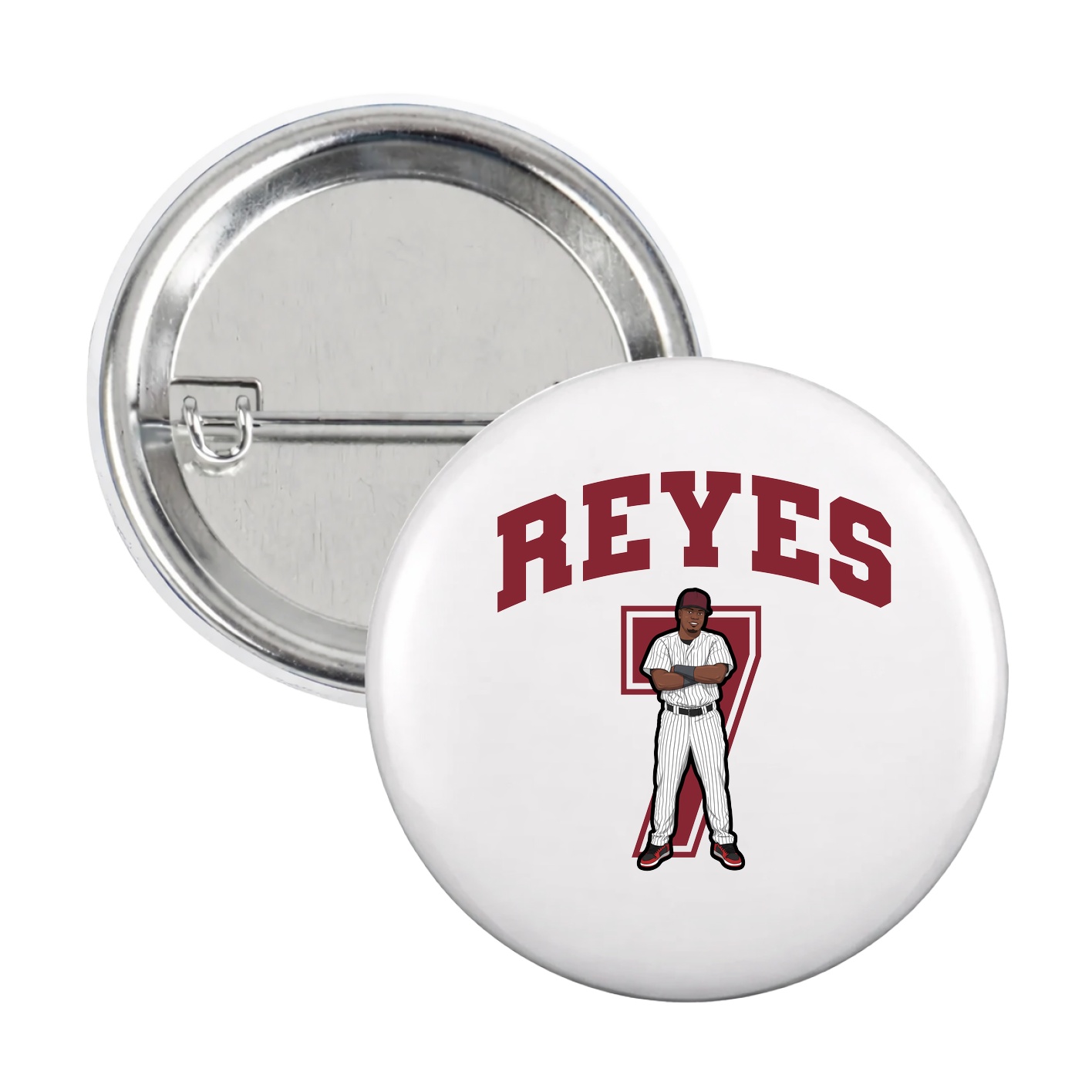 Game Day Button — Number in White