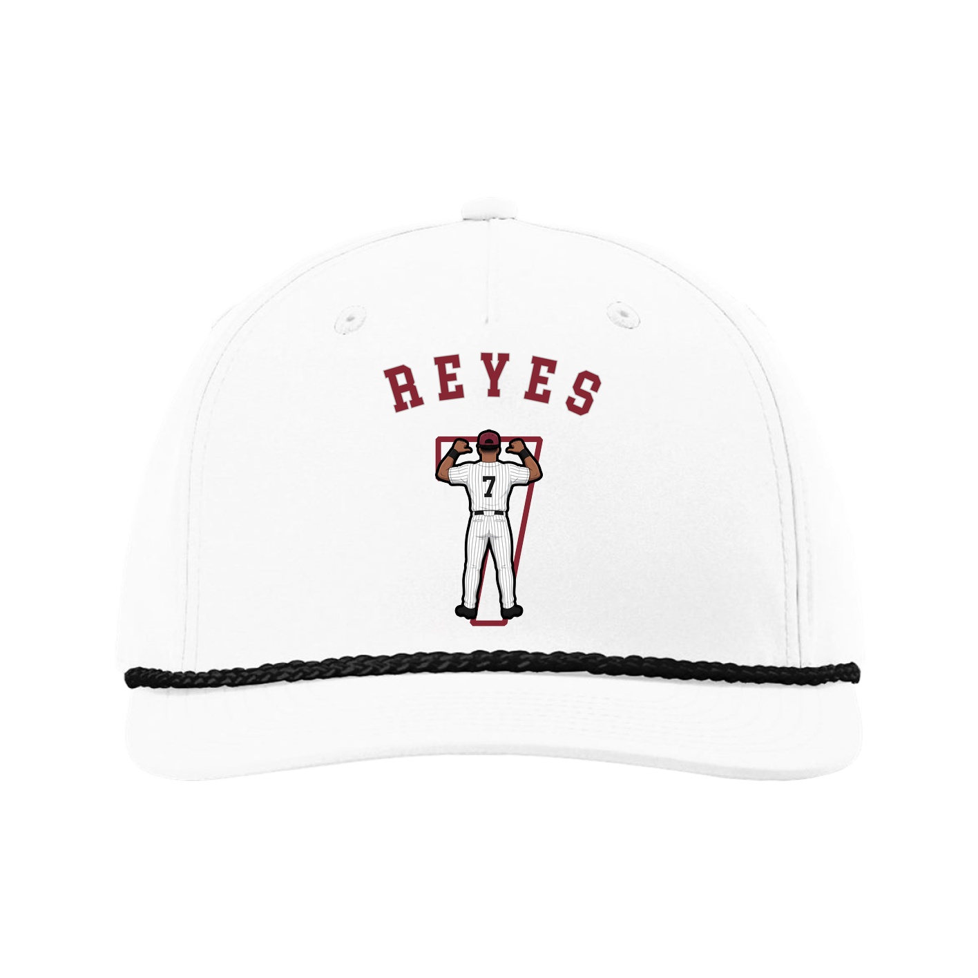 Five-Panel Classic Rope Cap — Shirsey Arch in White