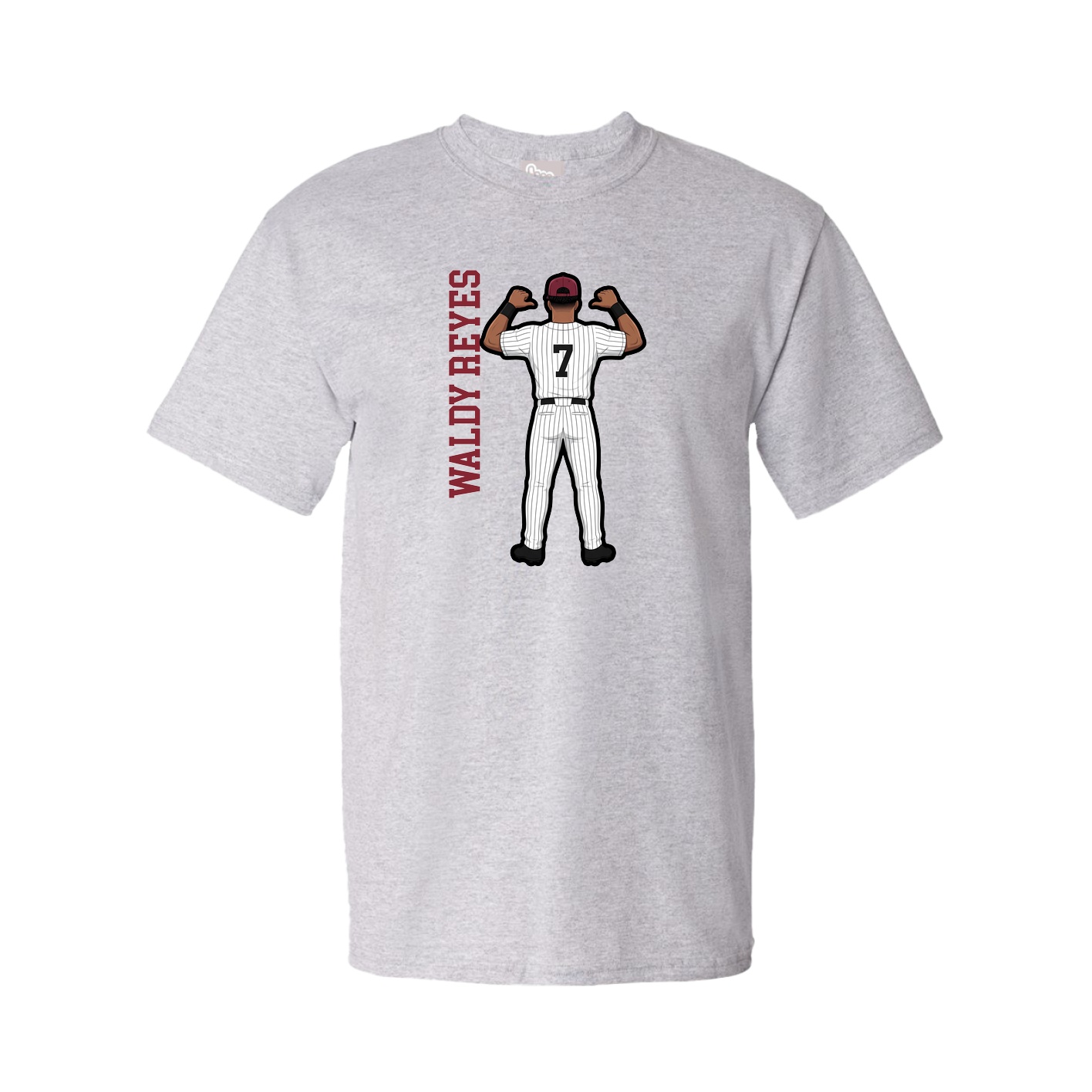 Youth Tee — Name Vertical in Grey