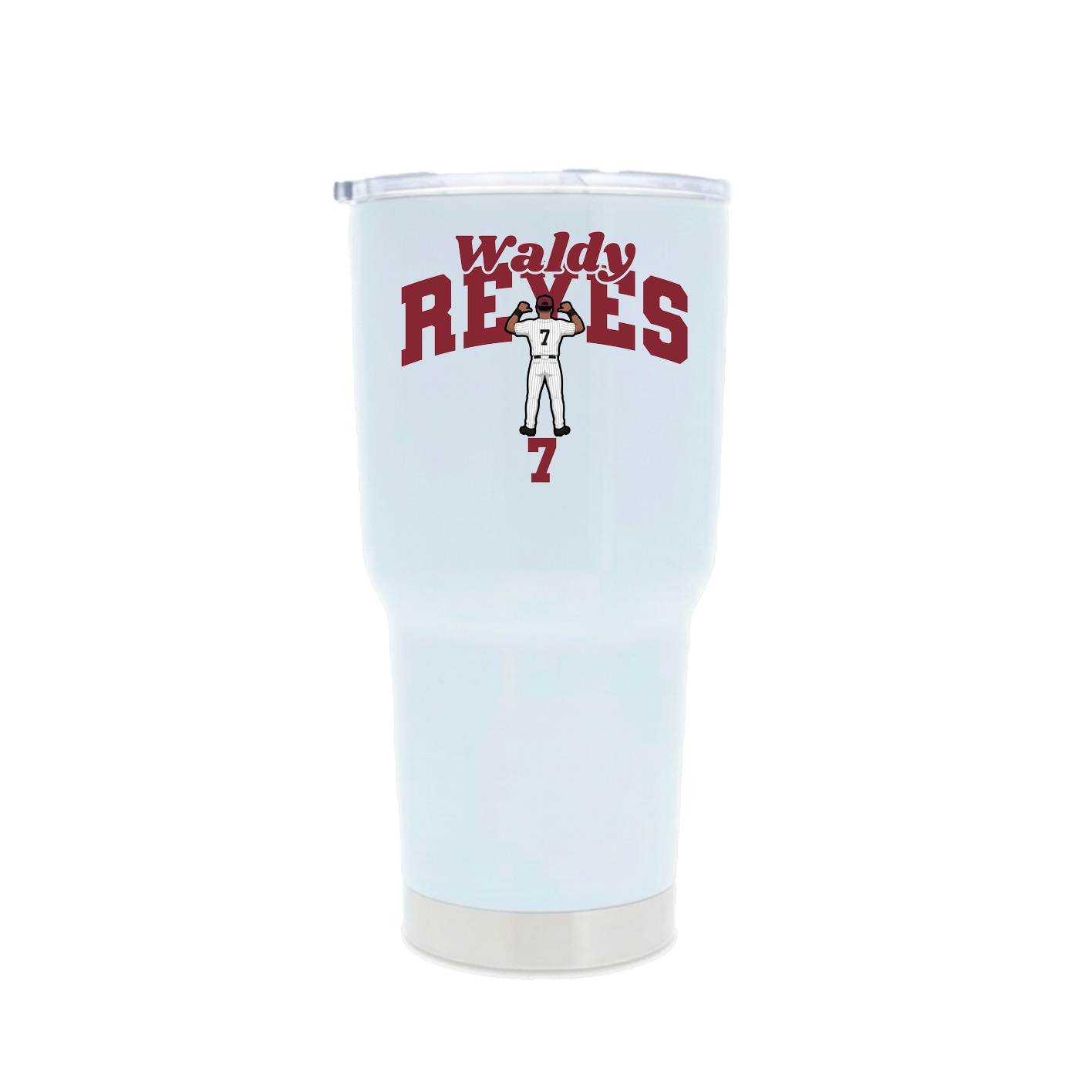 30oz Stainless Steel Tumbler — Signature Arch in White