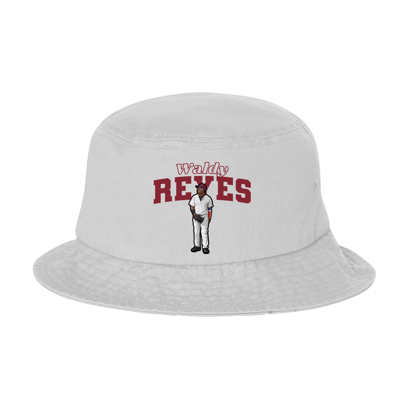 Bucket Cap — Name Arch in White