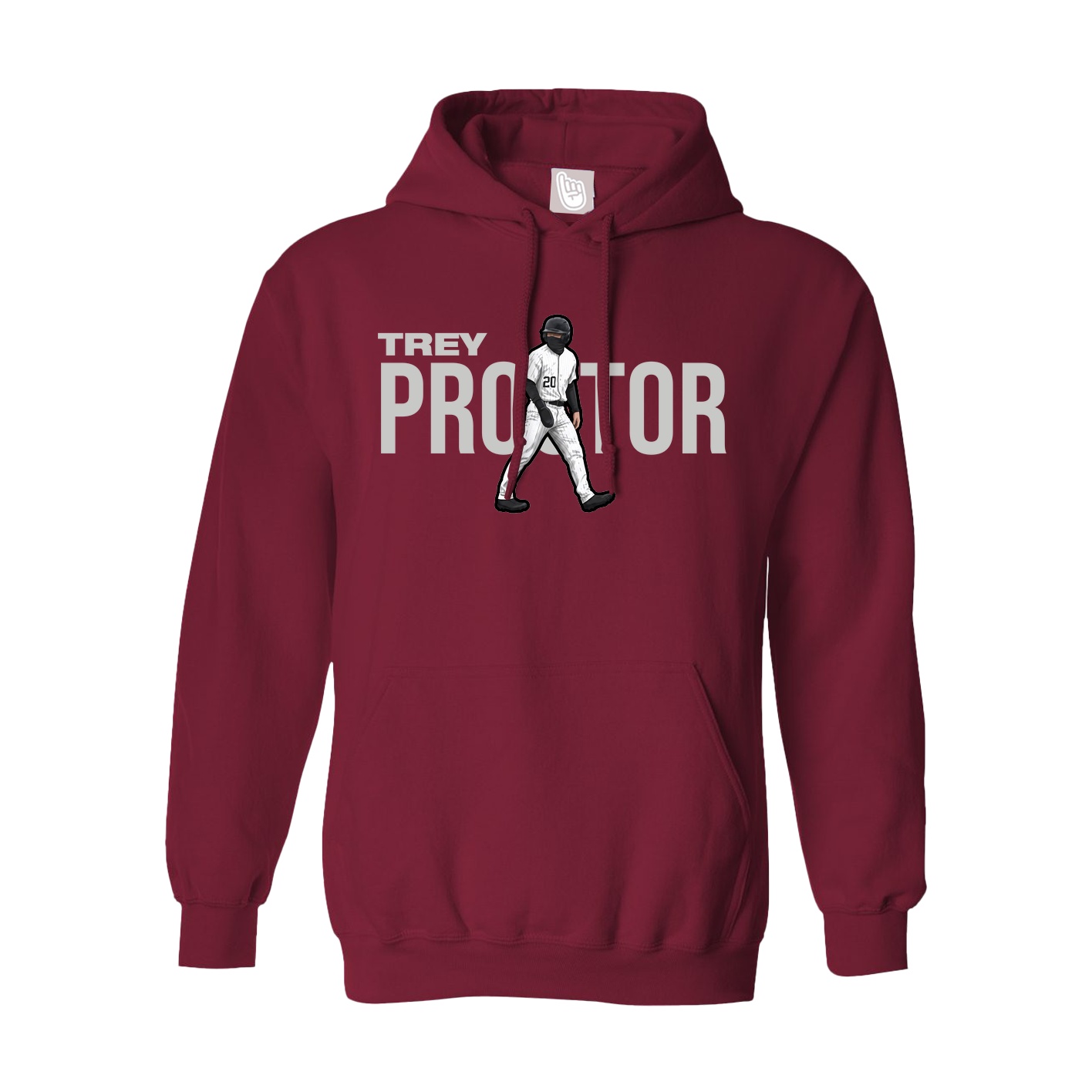 Hoodie — Player Name in Cardinal