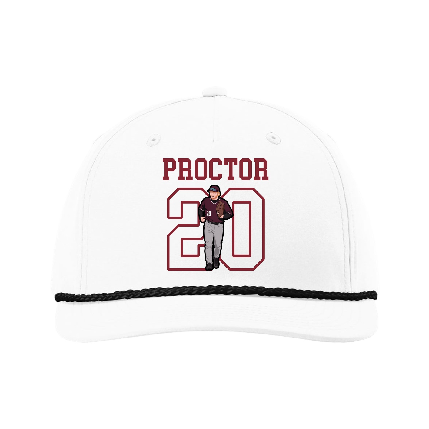 Five-Panel Classic Rope Cap — Shirsey in White