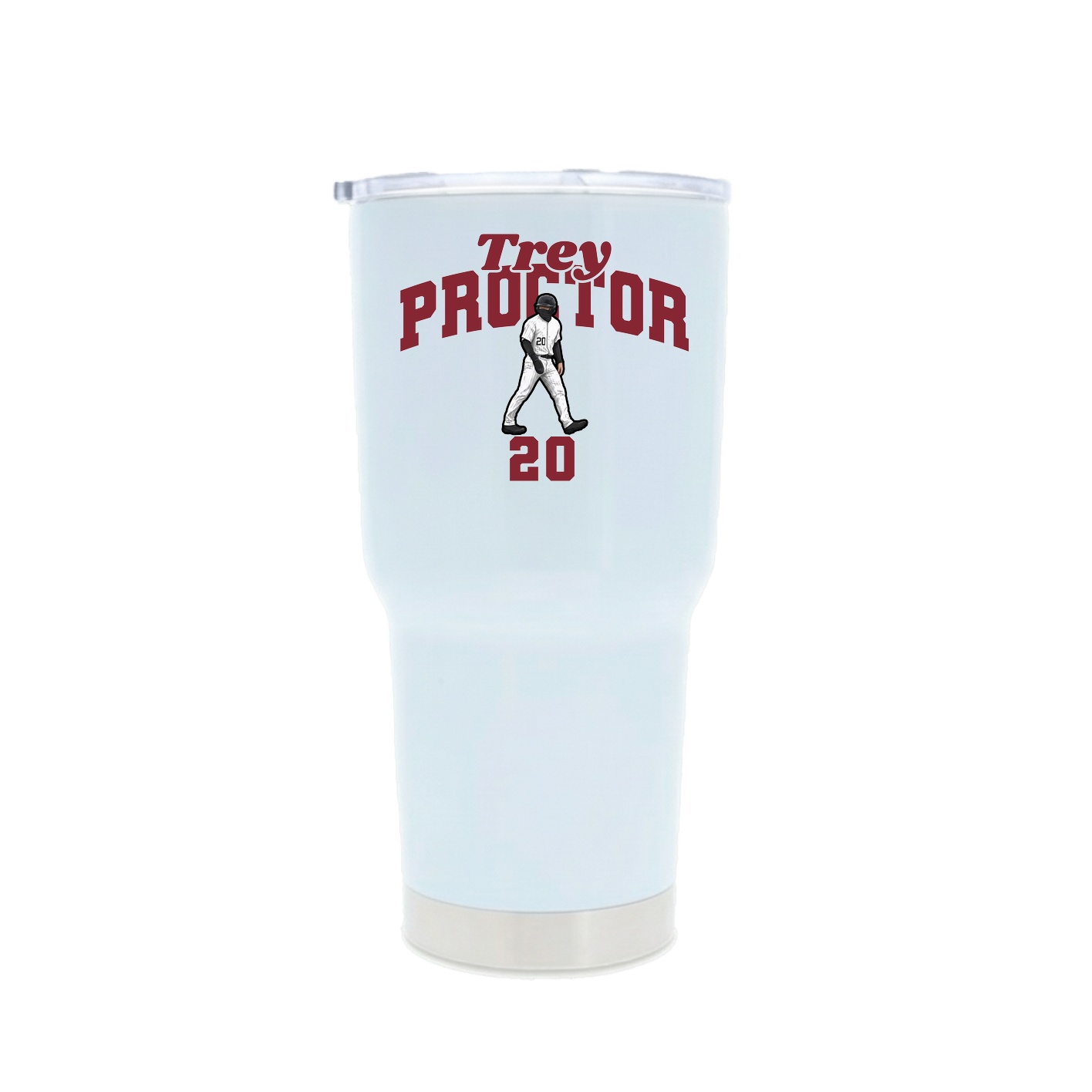 30oz Stainless Steel Tumbler — Signature Arch in White
