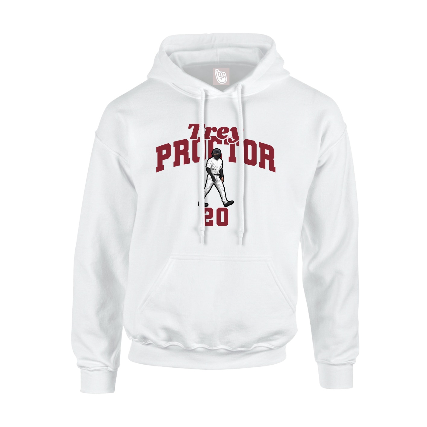 Hoodie — Signature Arch in White