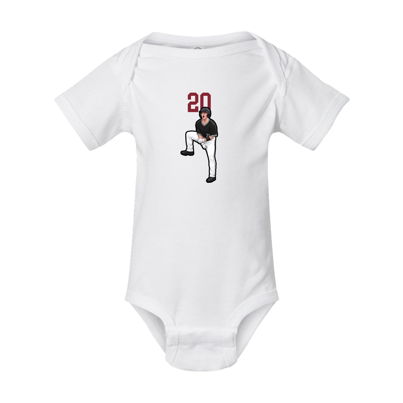 Baby Onesie — Number Top in White