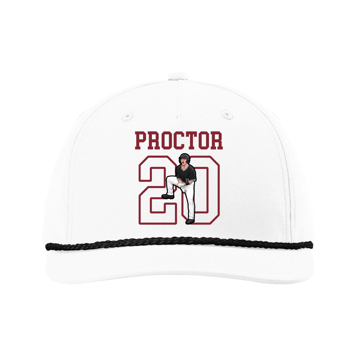 Five-Panel Classic Rope Cap — Shirsey in White