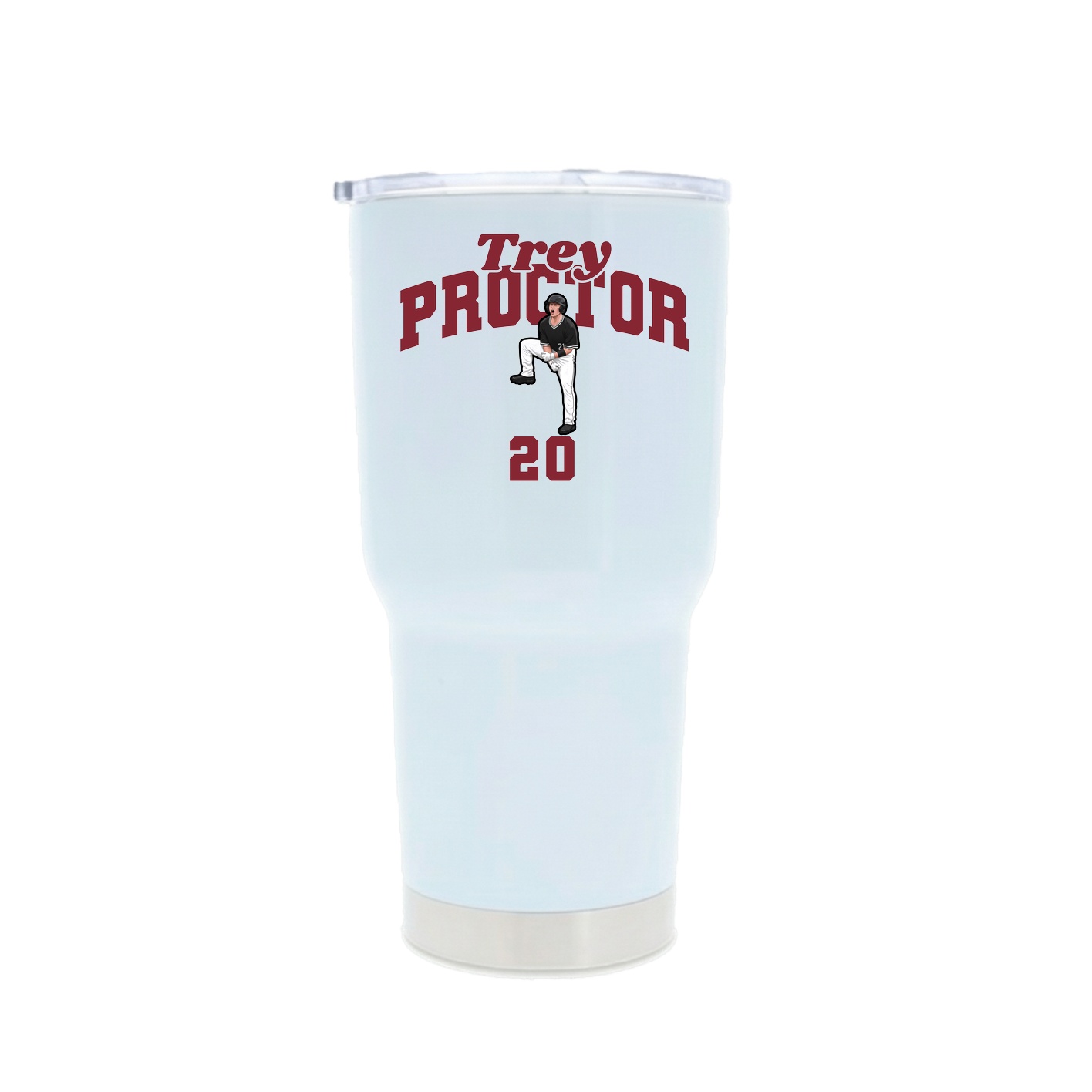 30oz Stainless Steel Tumbler — Signature Arch in White