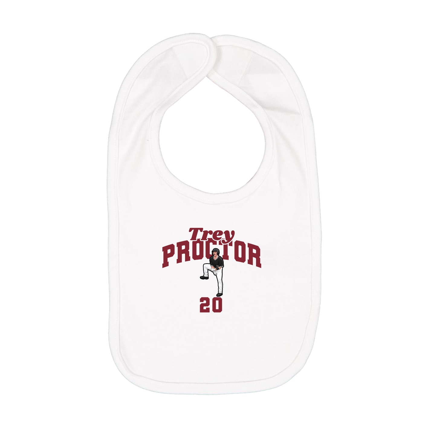 Infant Bib — Signature Arch in White