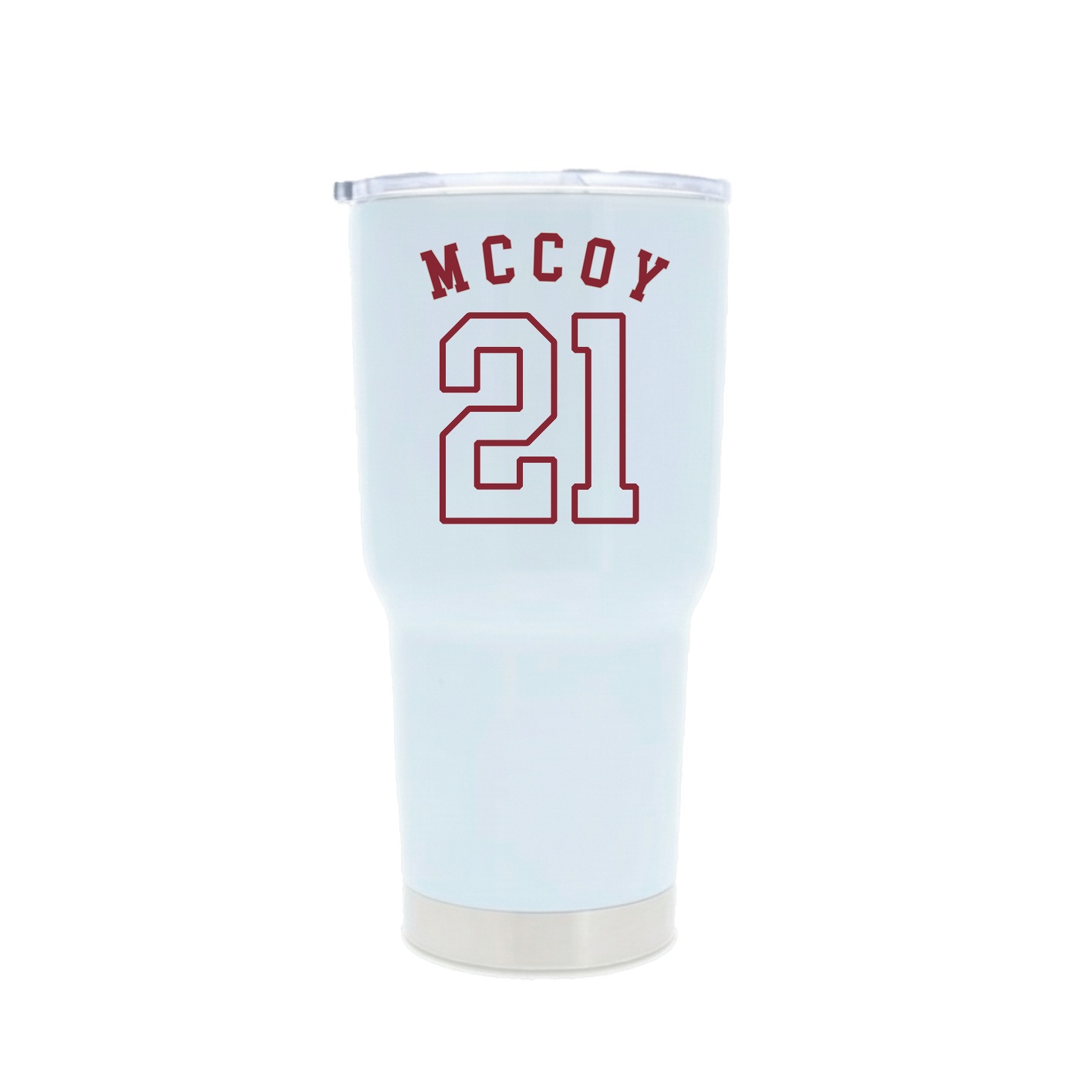 30oz Stainless Steel Tumbler — Shirsey Arch in White