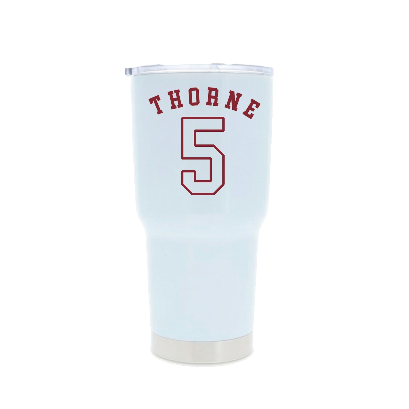 30oz Stainless Steel Tumbler — Shirsey Arch in White