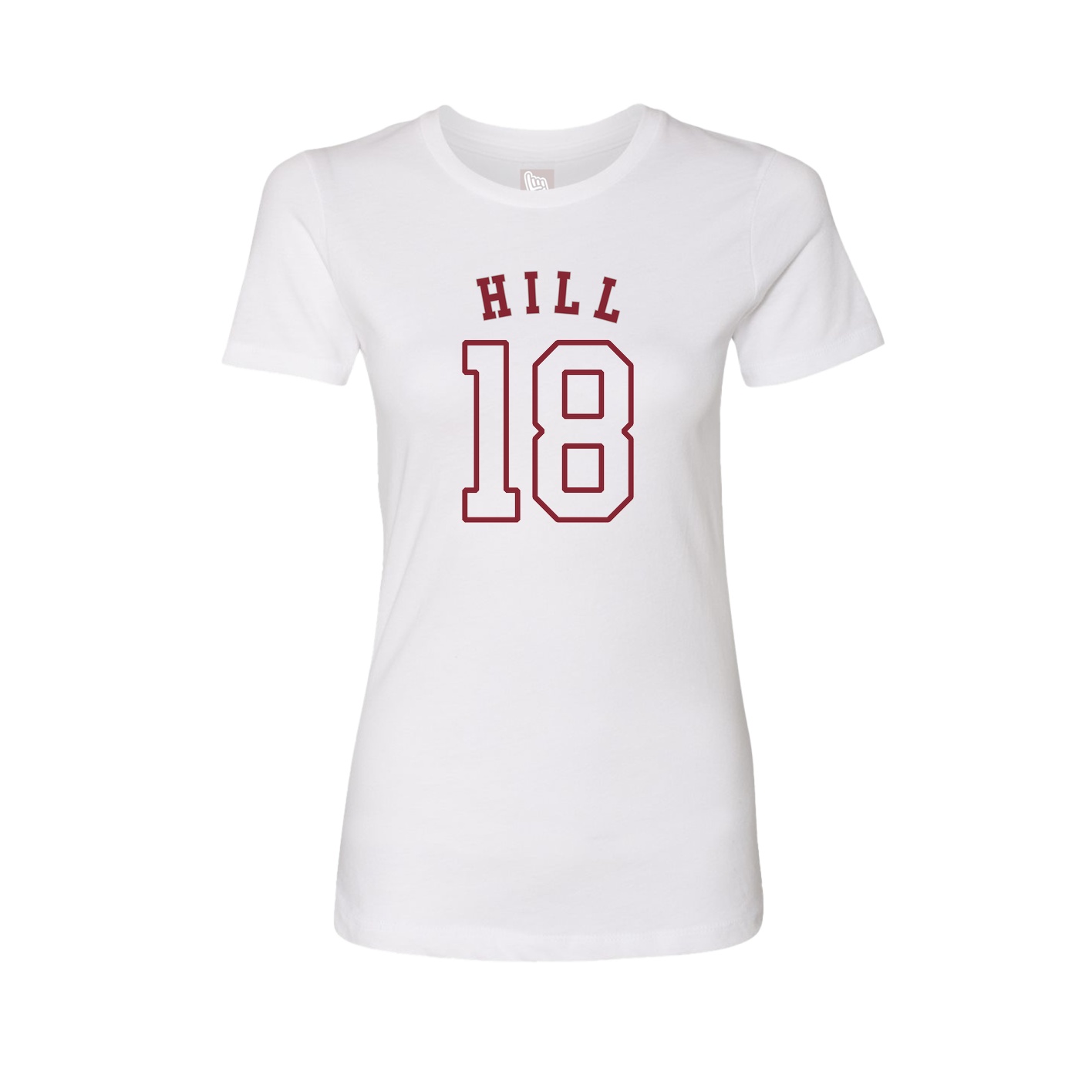 Fitted Women's Tee — Shirsey Arch in White