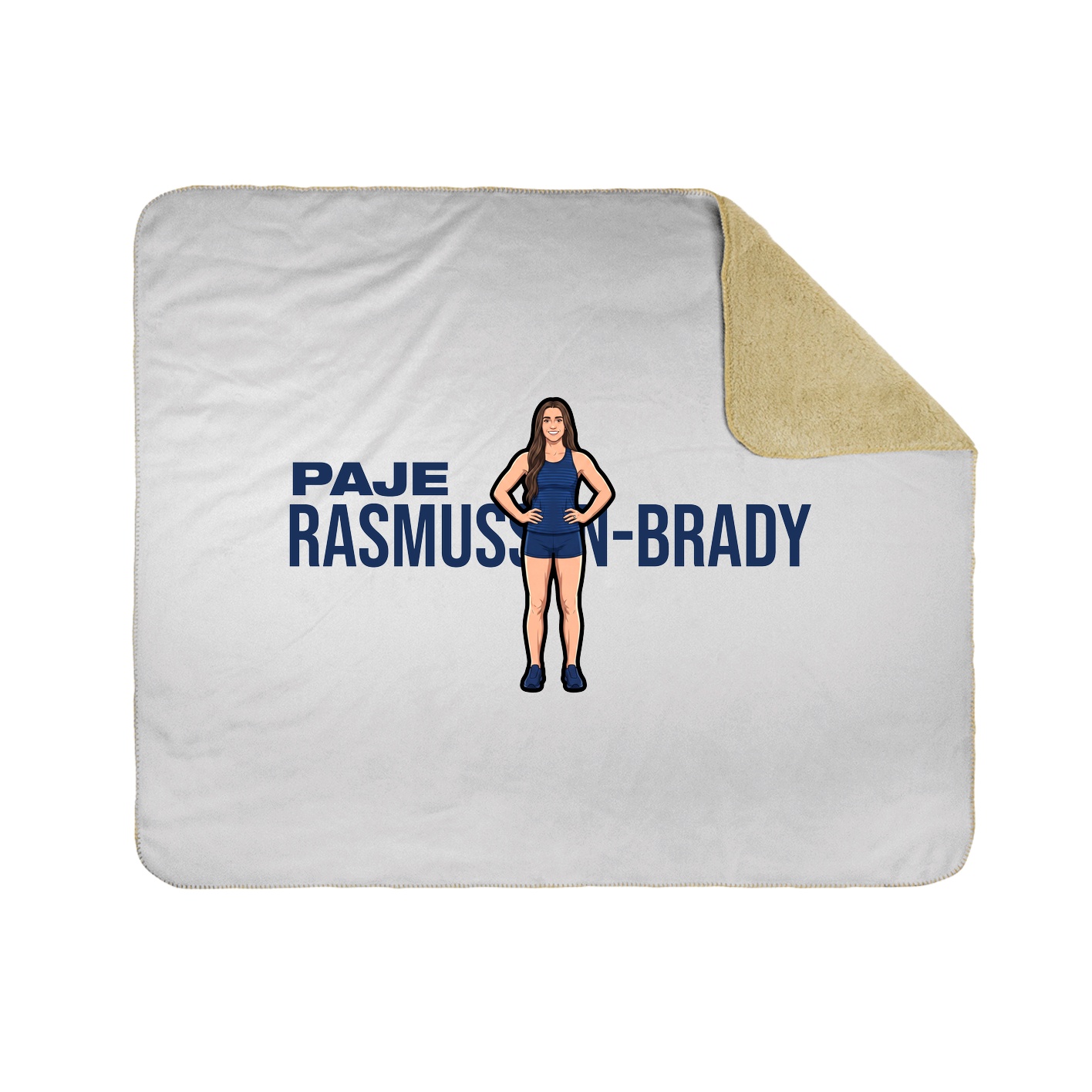Throw Blanket — Player Name in White