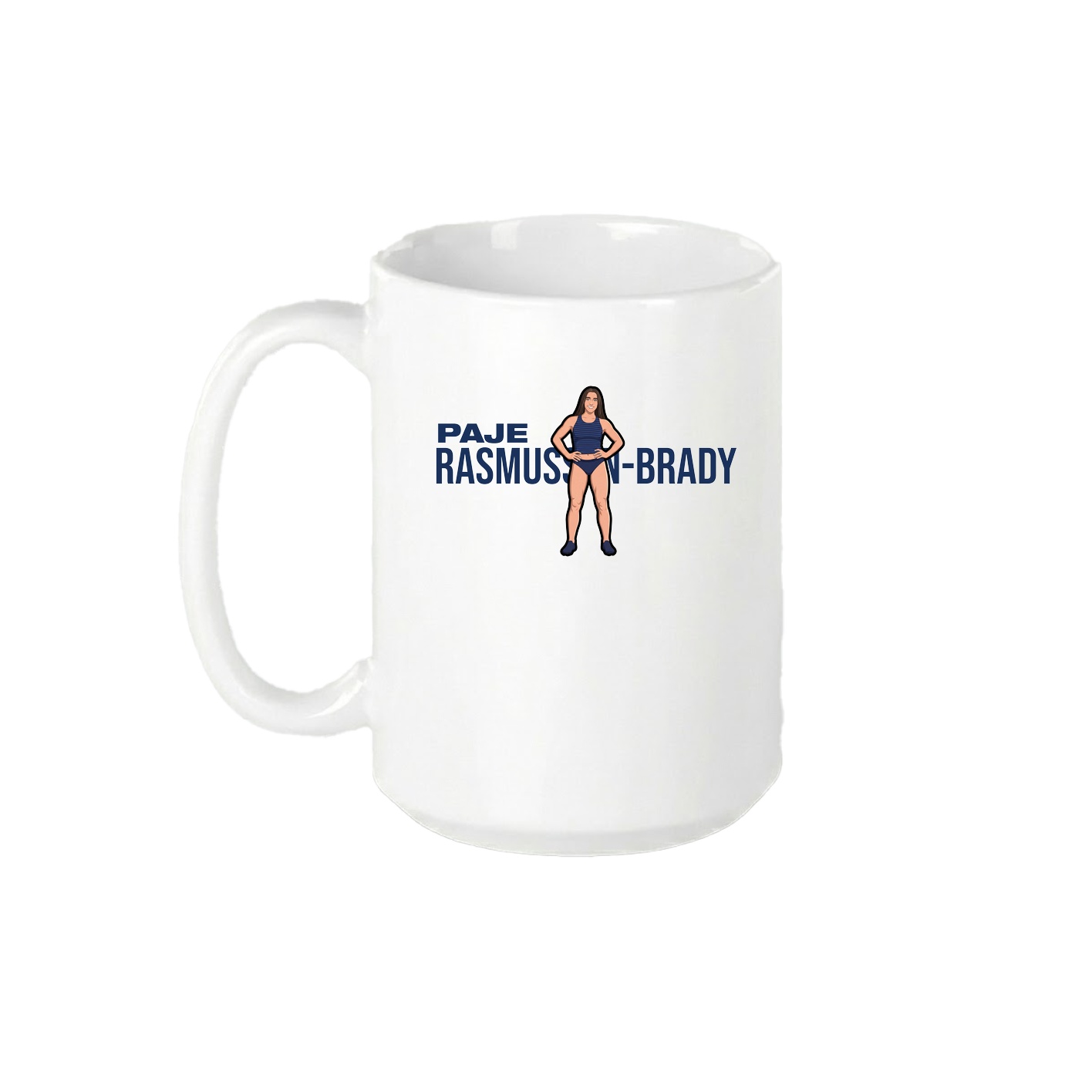 15oz Coffee Mug — Player Name in White