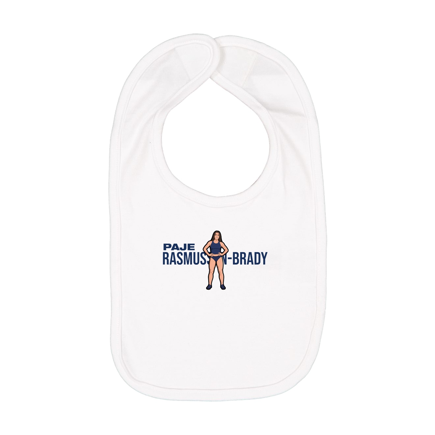 Infant Bib — Player Name in White