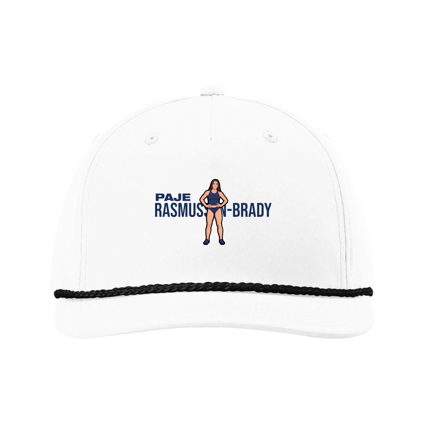 Five-Panel Classic Rope Cap — Player Name in White