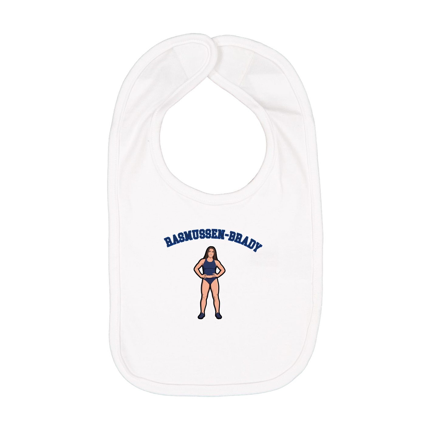 Infant Bib — Shirsey Arch in White