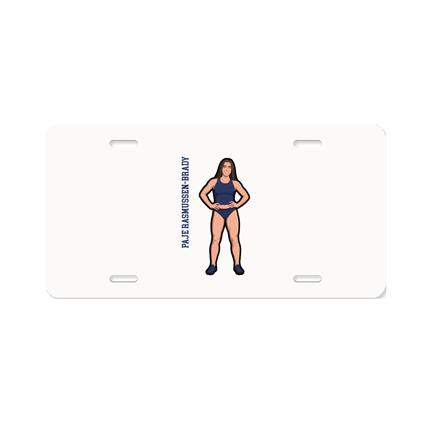 License Plate — Name Vertical in Classic