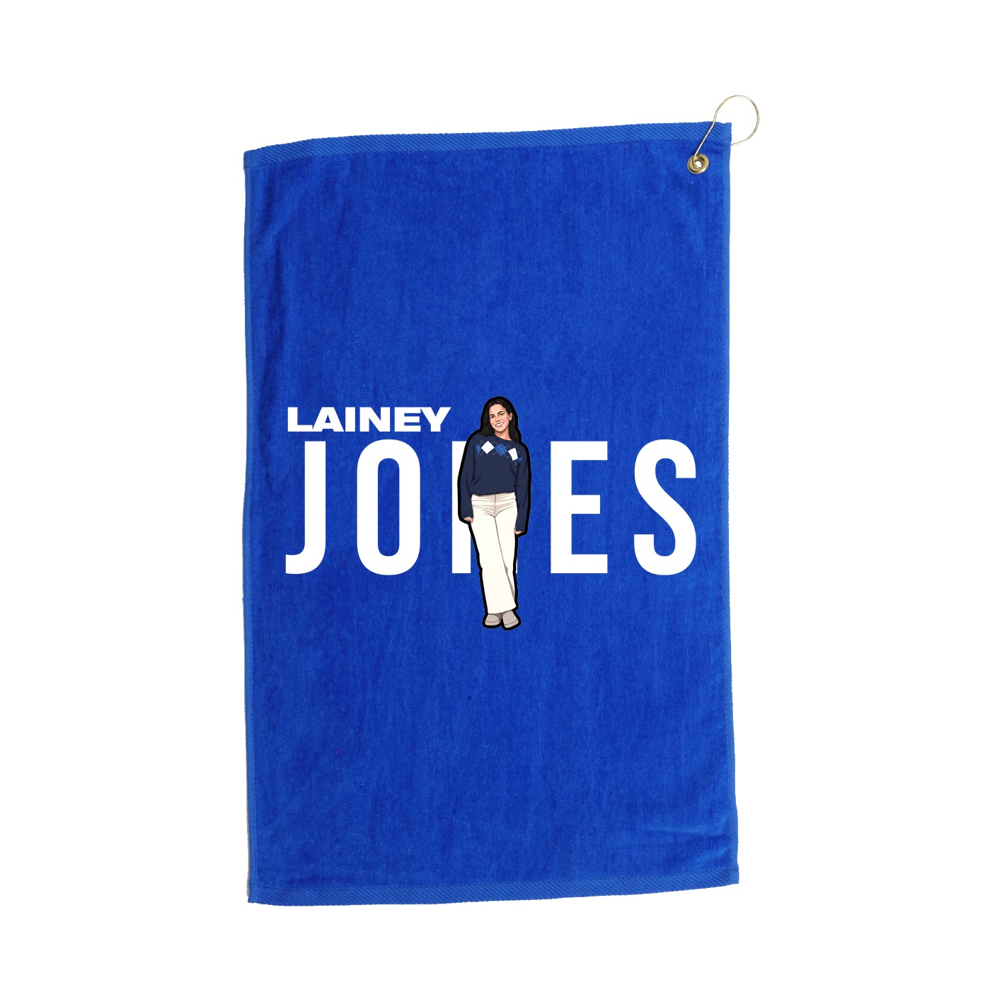 Golf Towel — Player Name in Royal