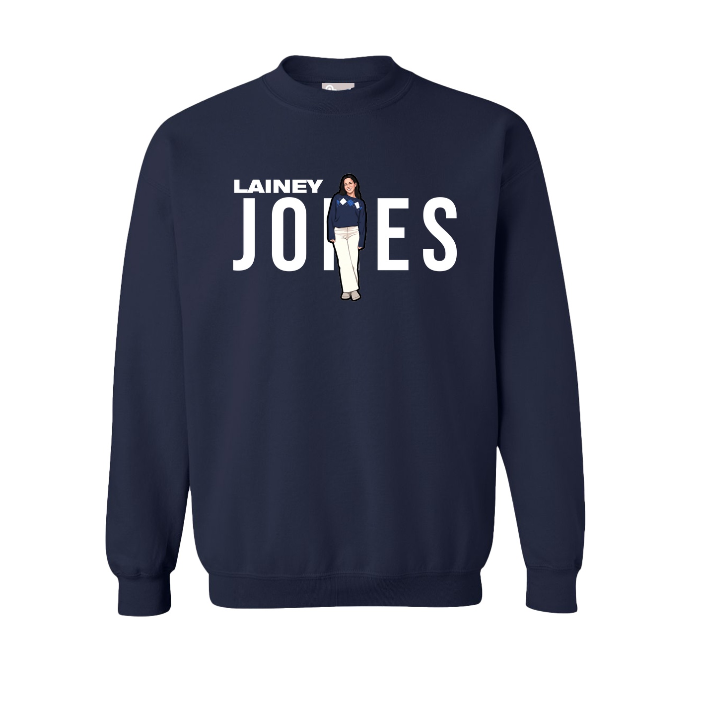 Fleece Crew — Player Name in Navy