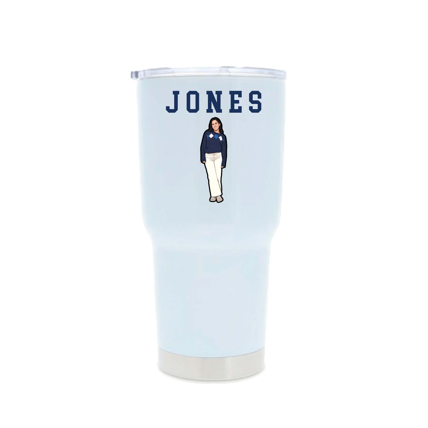 30oz Stainless Steel Tumbler — Shirsey in White