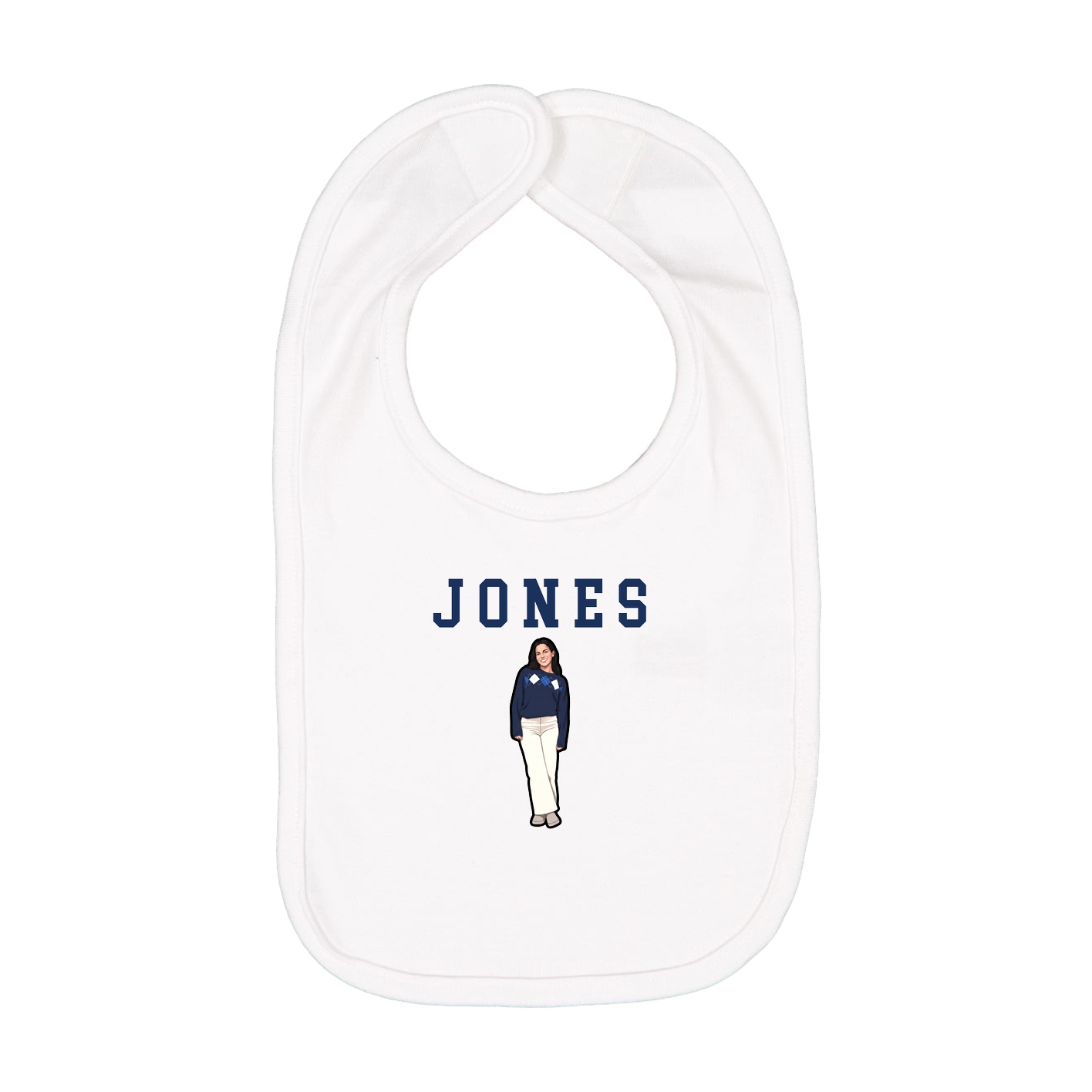 Infant Bib — Shirsey in White