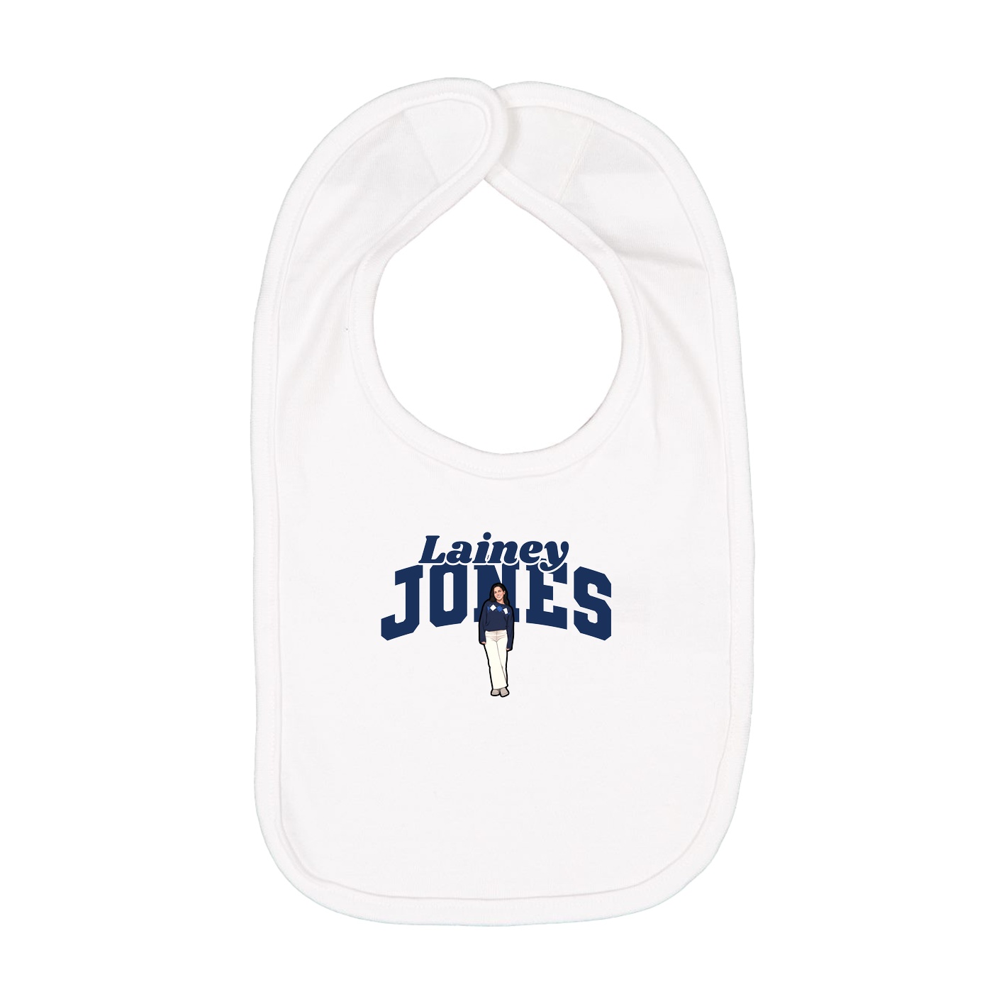Infant Bib — Signature Arch in White