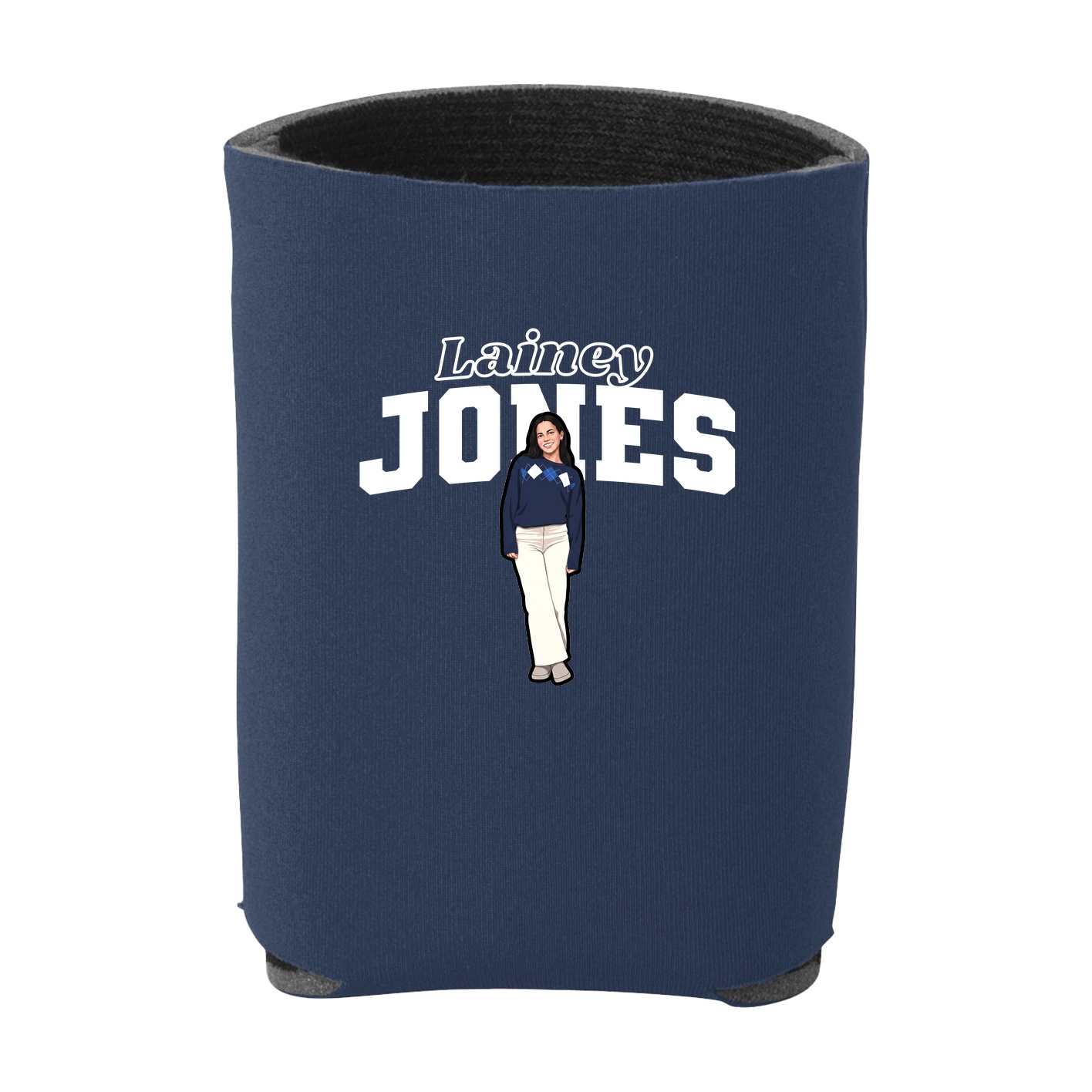 Can Holder — Name Arch in Navy