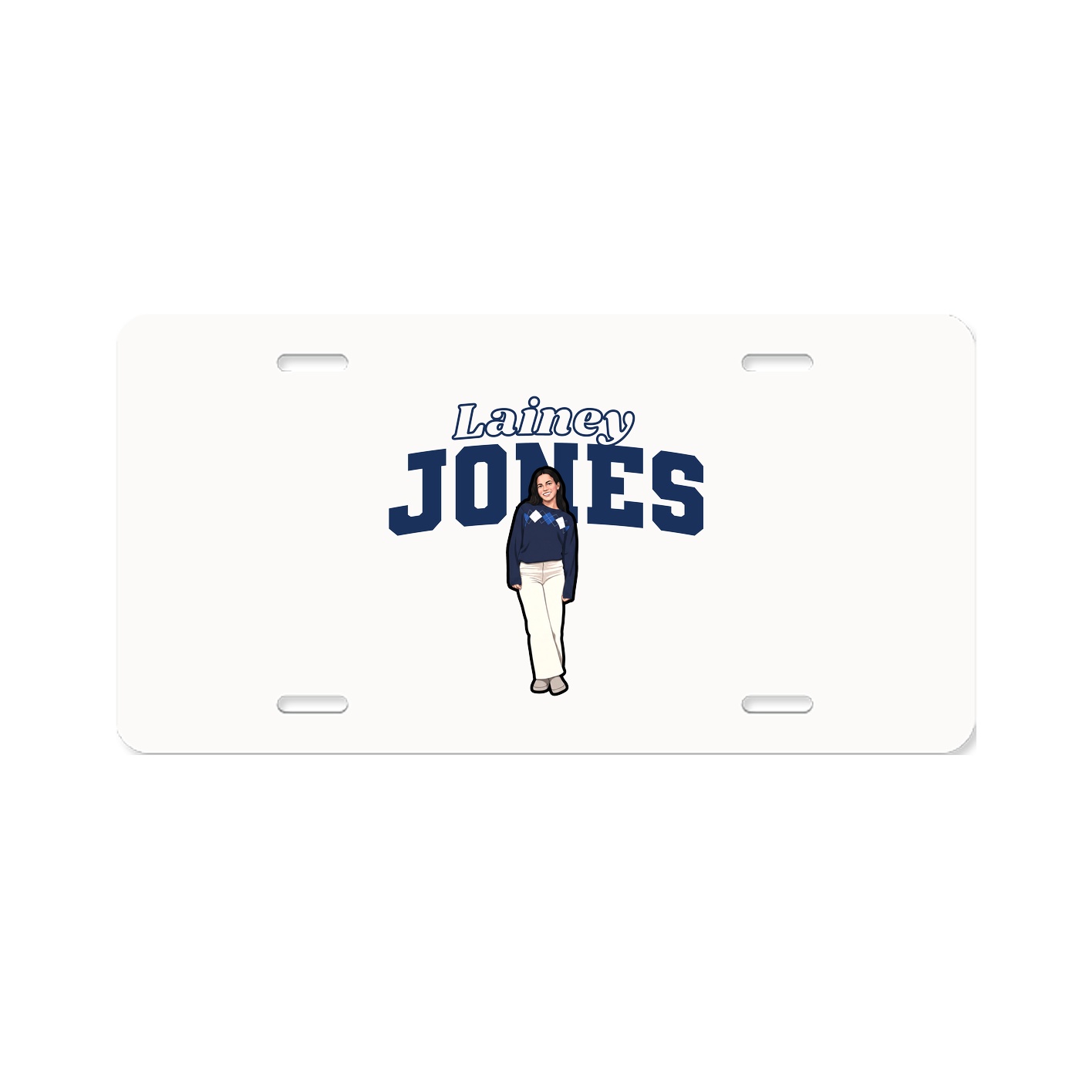 License Plate — Name Arch in Classic