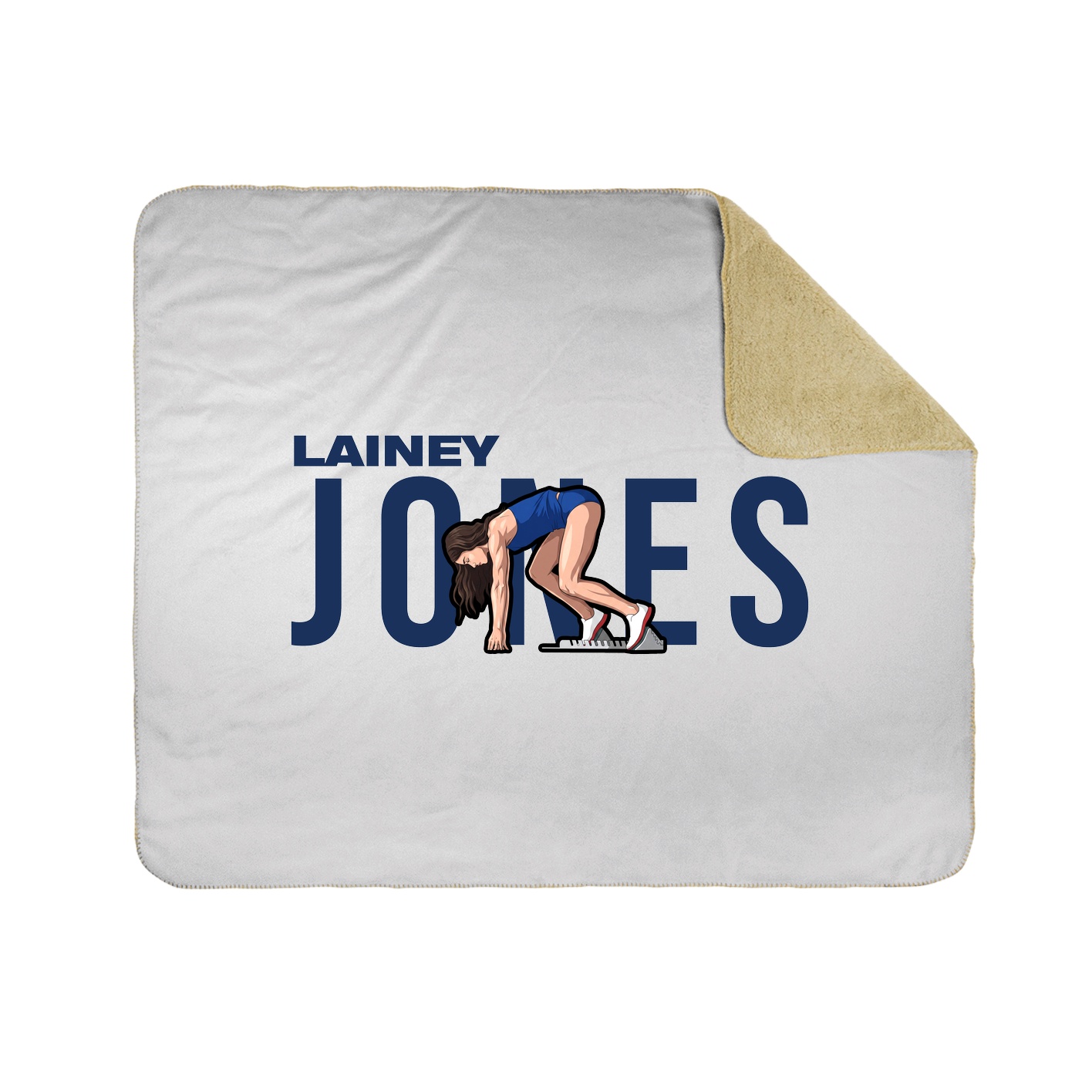 Throw Blanket — Player Name in White
