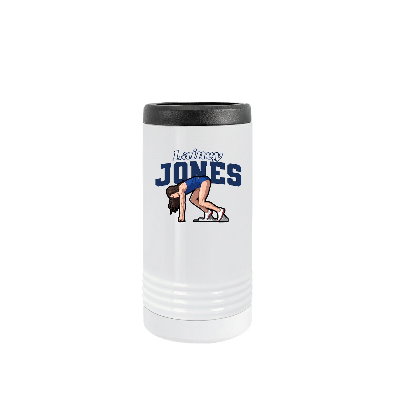 Slim Beverage Holder — Name Arch in White