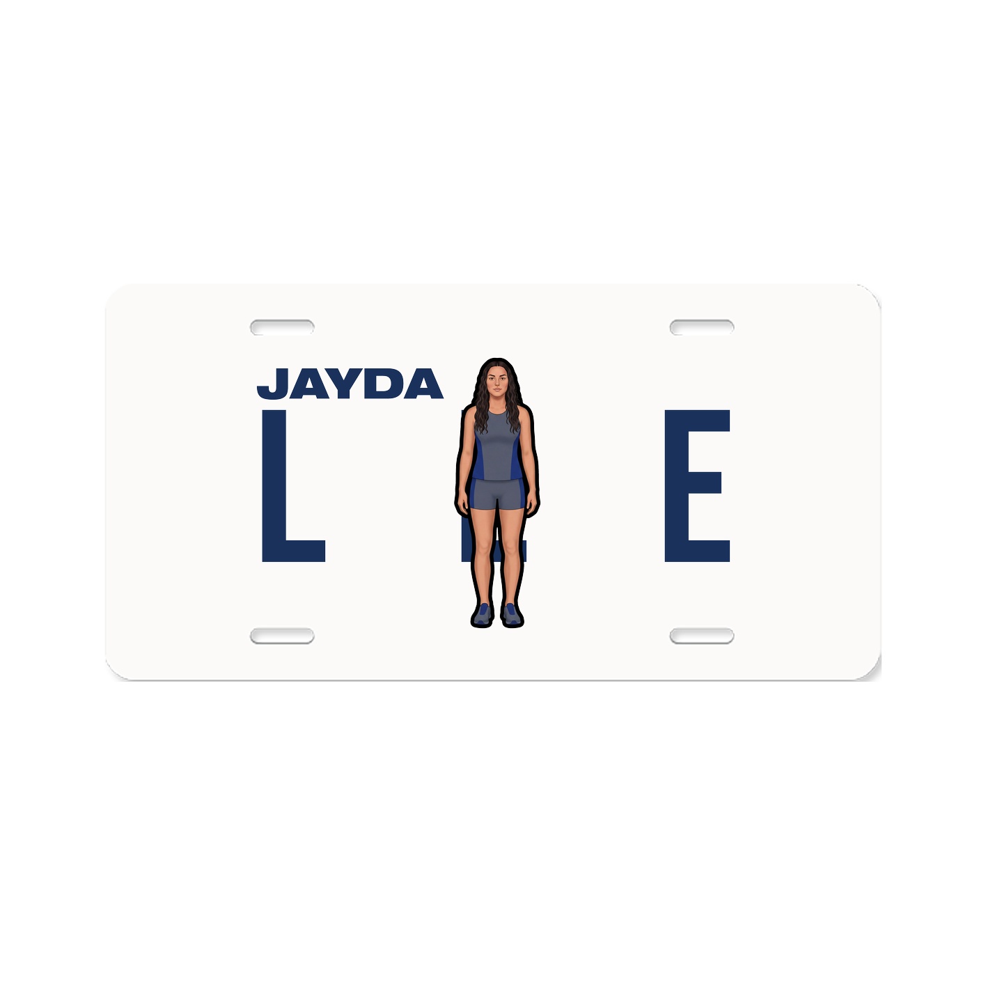 License Plate — Player Name in Classic
