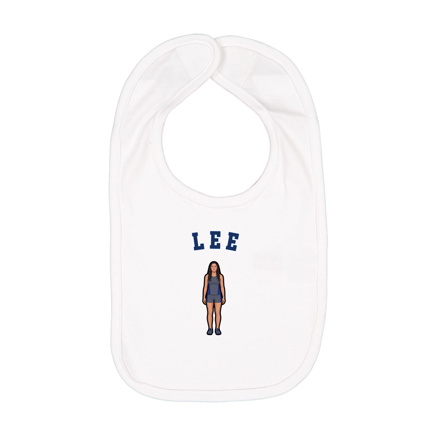Infant Bib — Shirsey Arch in White