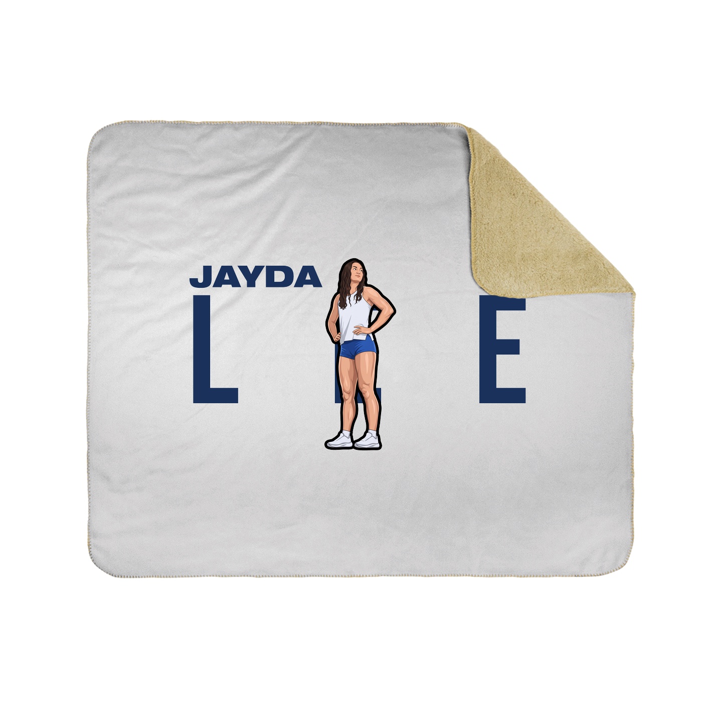 Throw Blanket — Player Name in White
