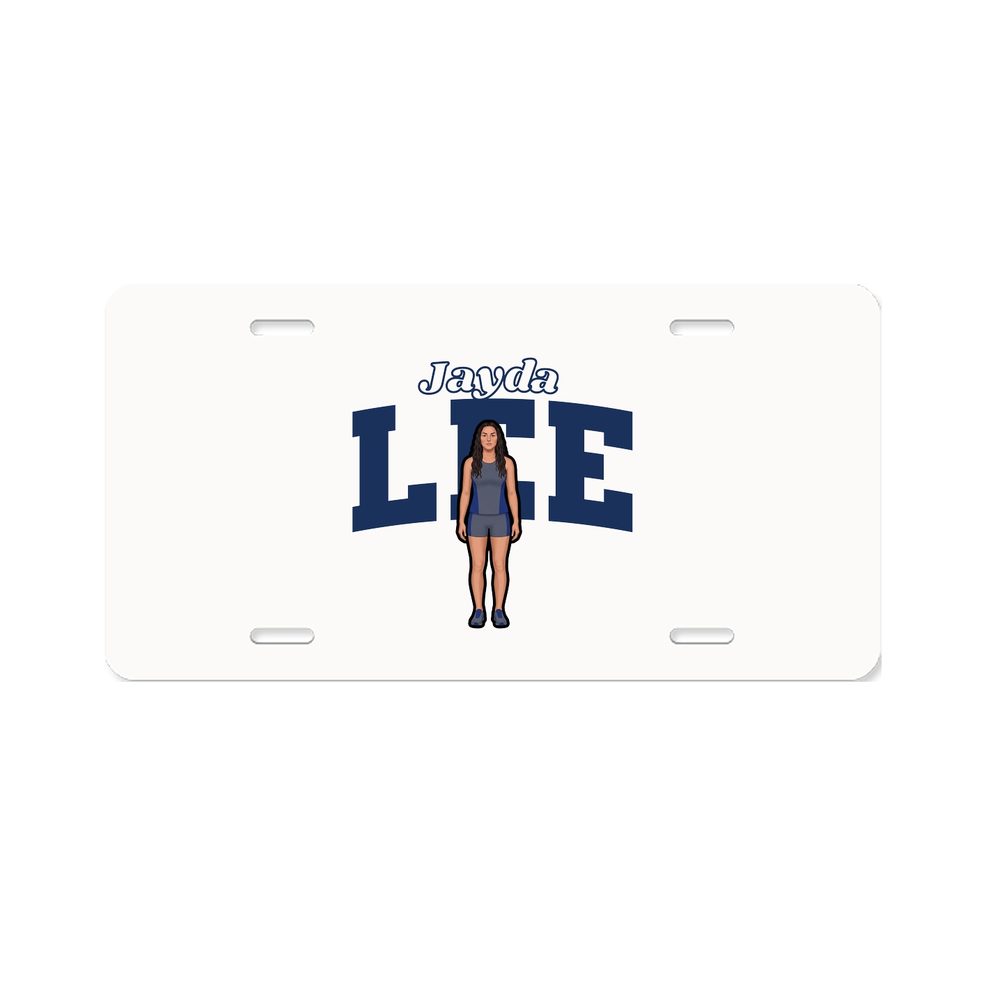 License Plate — Name Arch in Classic