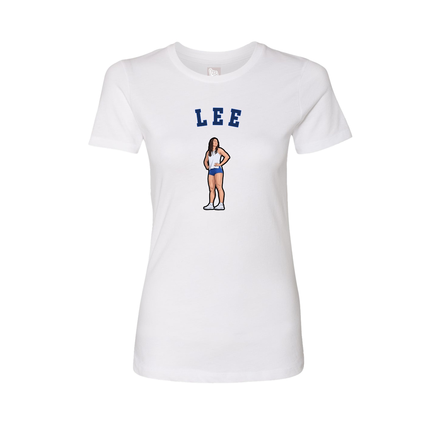 Fitted Women's Tee — Shirsey Arch in White