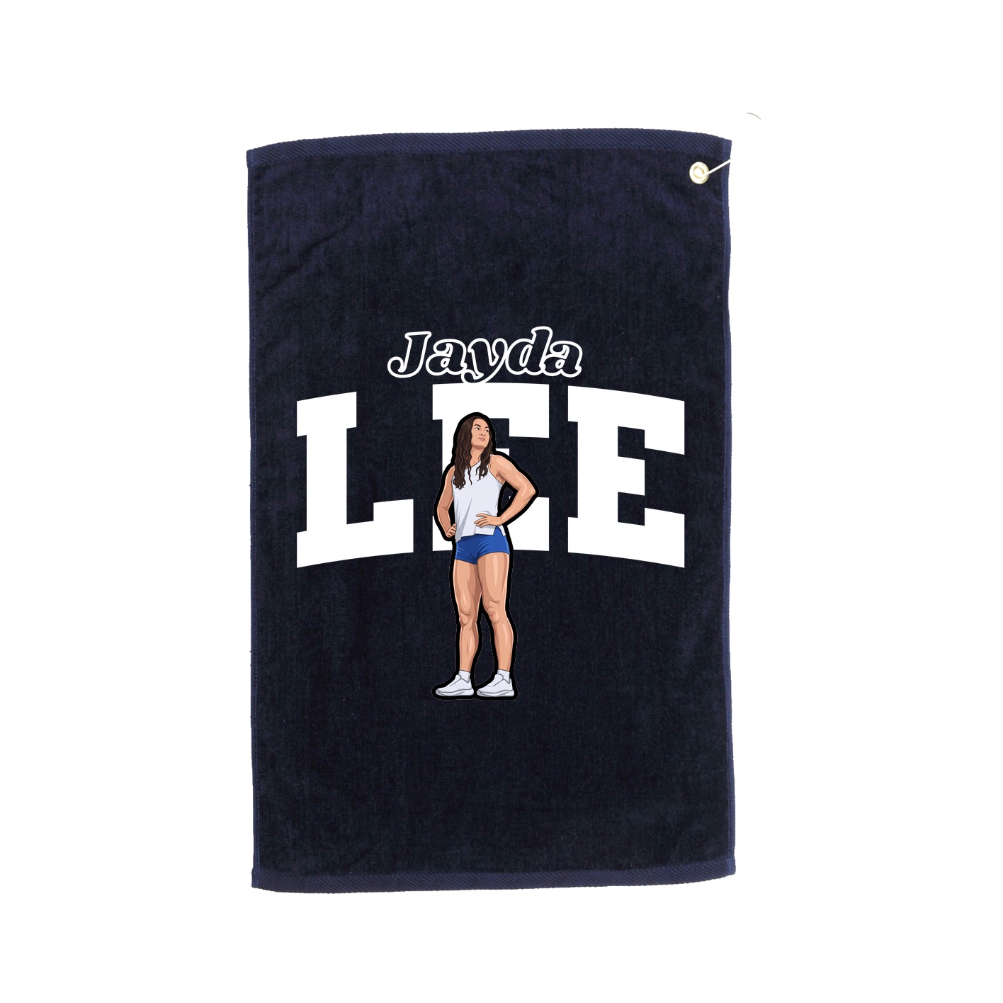 Golf Towel — Name Arch in Navy