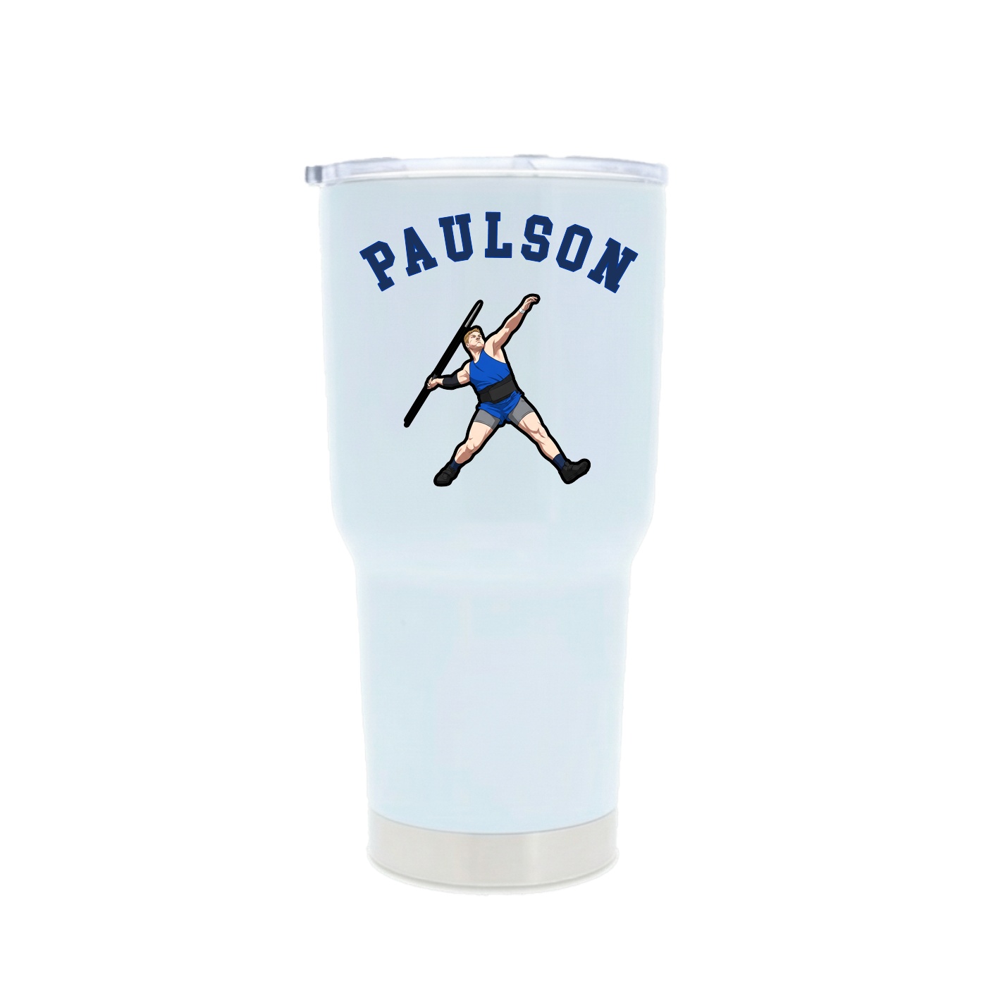 30oz Stainless Steel Tumbler — Shirsey Arch in White
