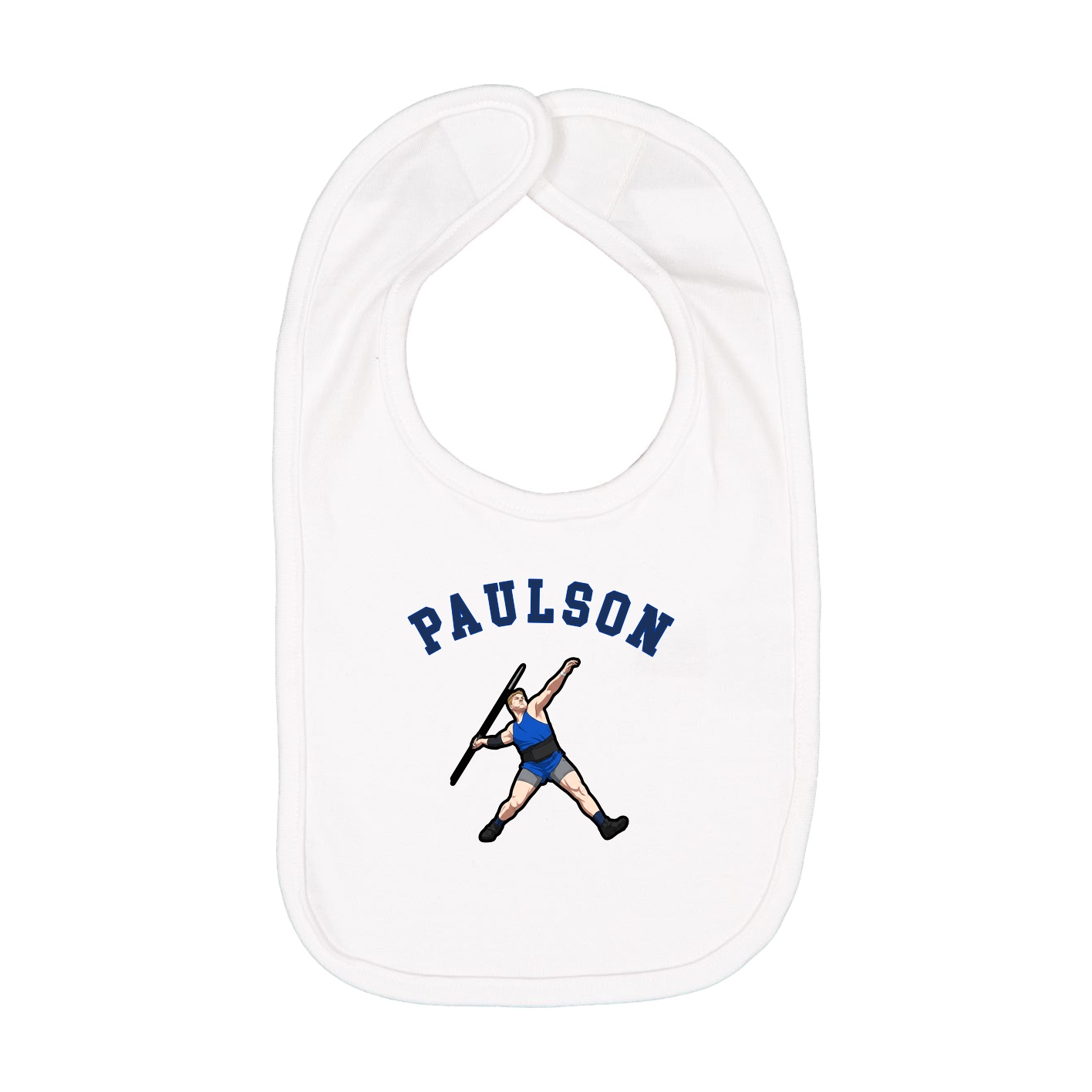 Infant Bib — Shirsey Arch in White